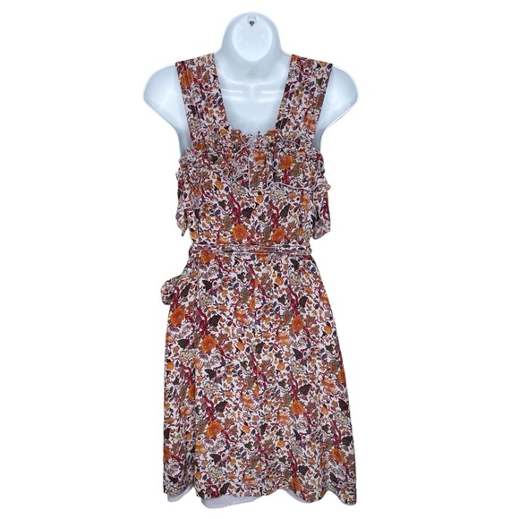 Madewell x Karen Walker Silk Floral Rosalie Ruffled Dress - Picture 6 of 16